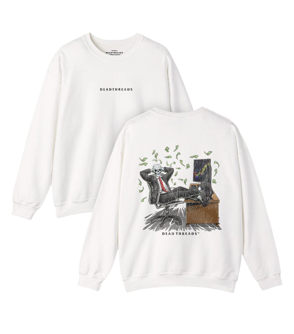 BEARS, BULLS, AND BONES - “DT ESSENTIAL" CREWNECK SWEATSHIRT product image 2