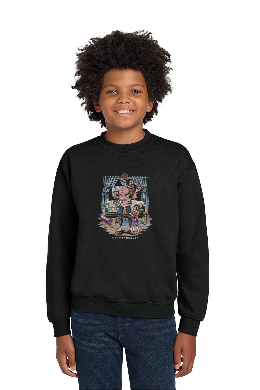 DEAD TIRED KIDS CREWNECK SWEATSHIRT product image 2