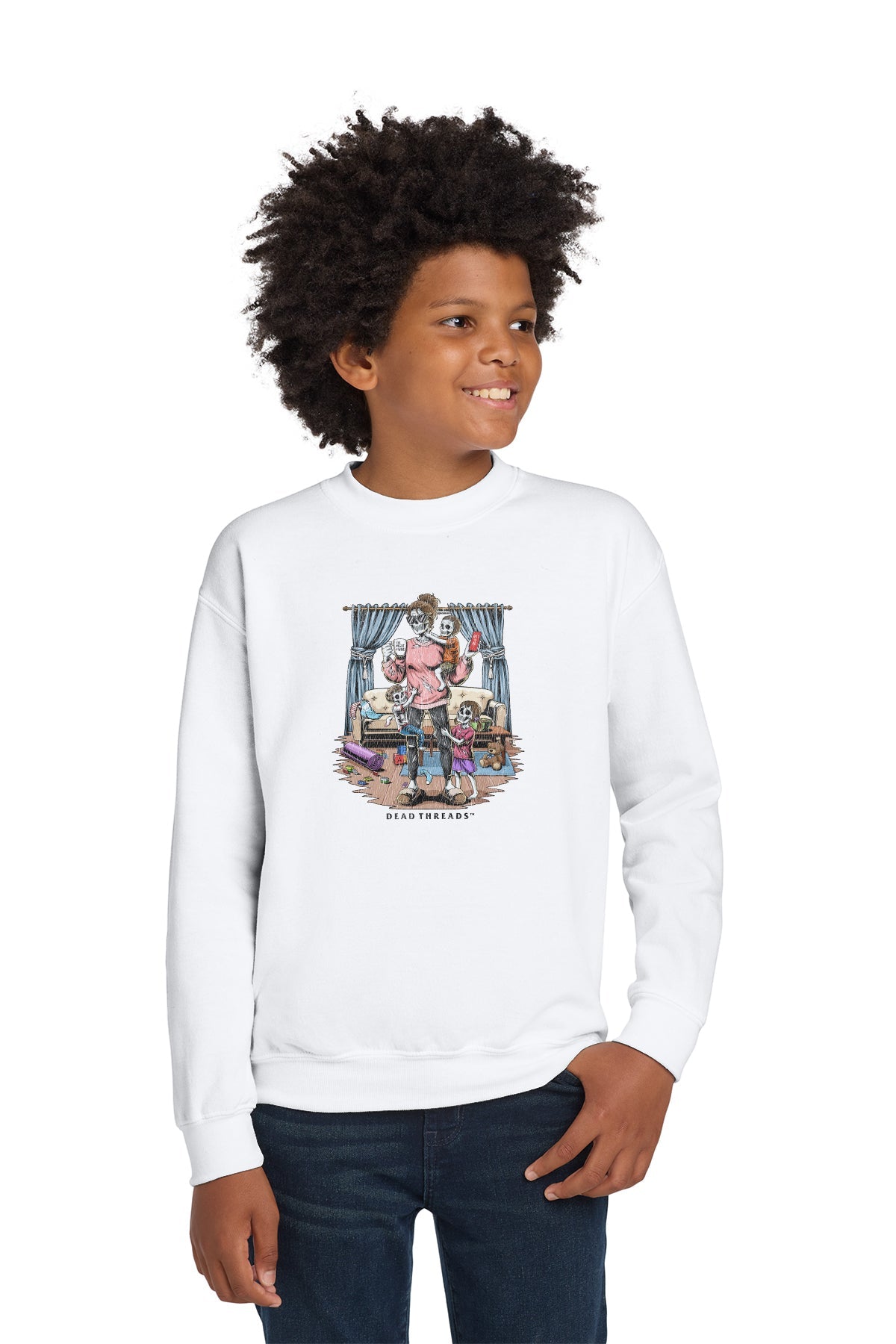 DEAD TIRED KIDS CREWNECK SWEATSHIRT product image 4
