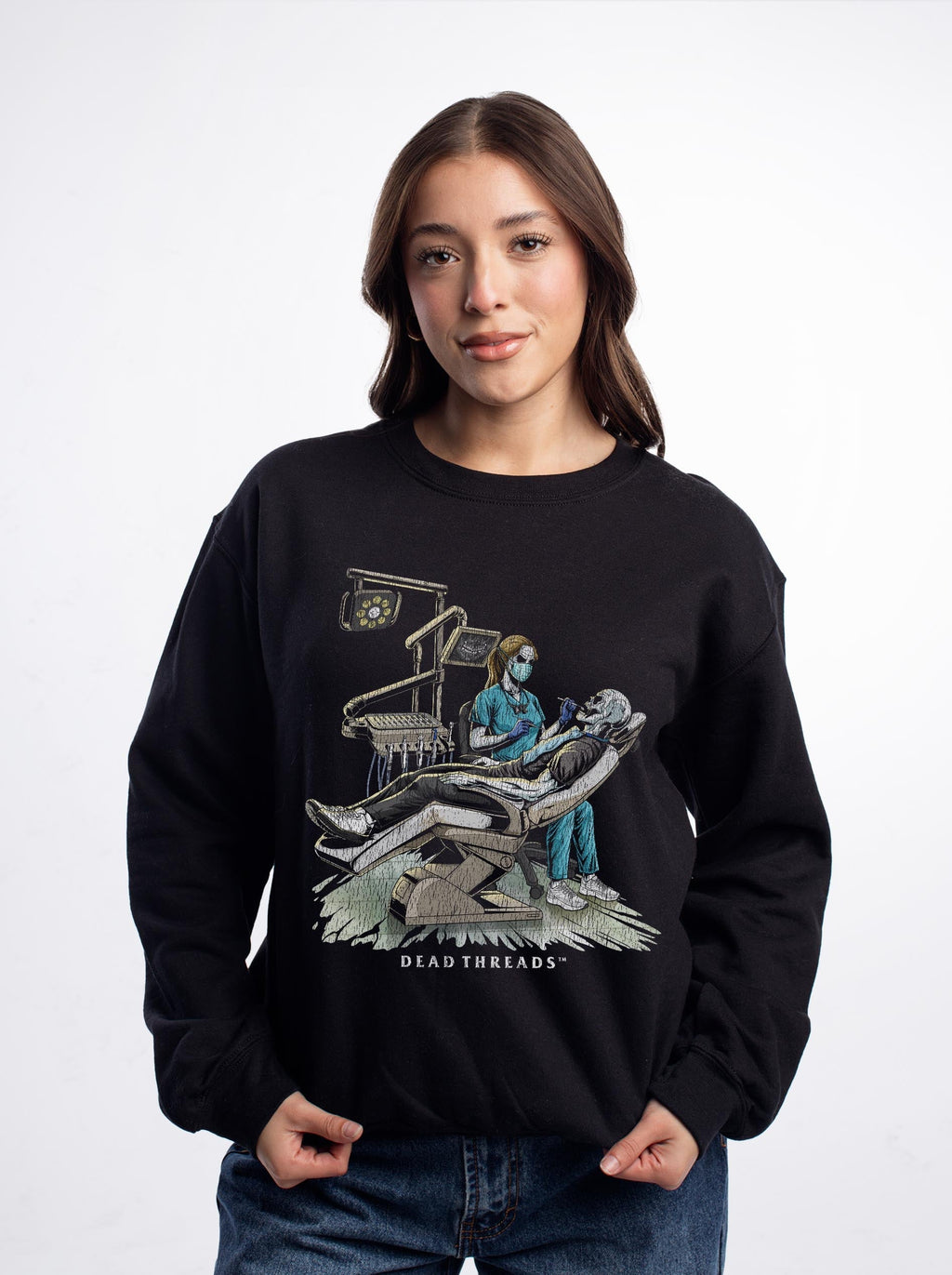 DEADLY DENTAL (FEMALE) CREWNECK SWEATSHIRT product image 2