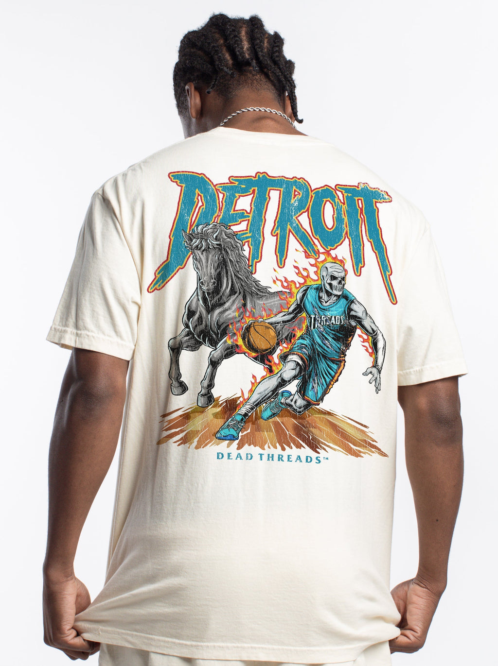 DETROIT BASKETBALL v2 - “3 SKULL” PREMIUM T-SHIRT product image 13