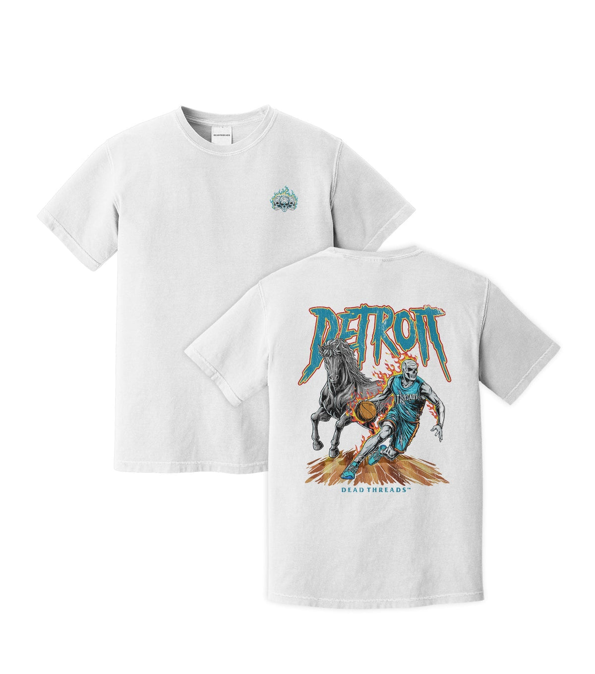 DETROIT BASKETBALL v2 - “3 SKULL” PREMIUM T-SHIRT product image 7