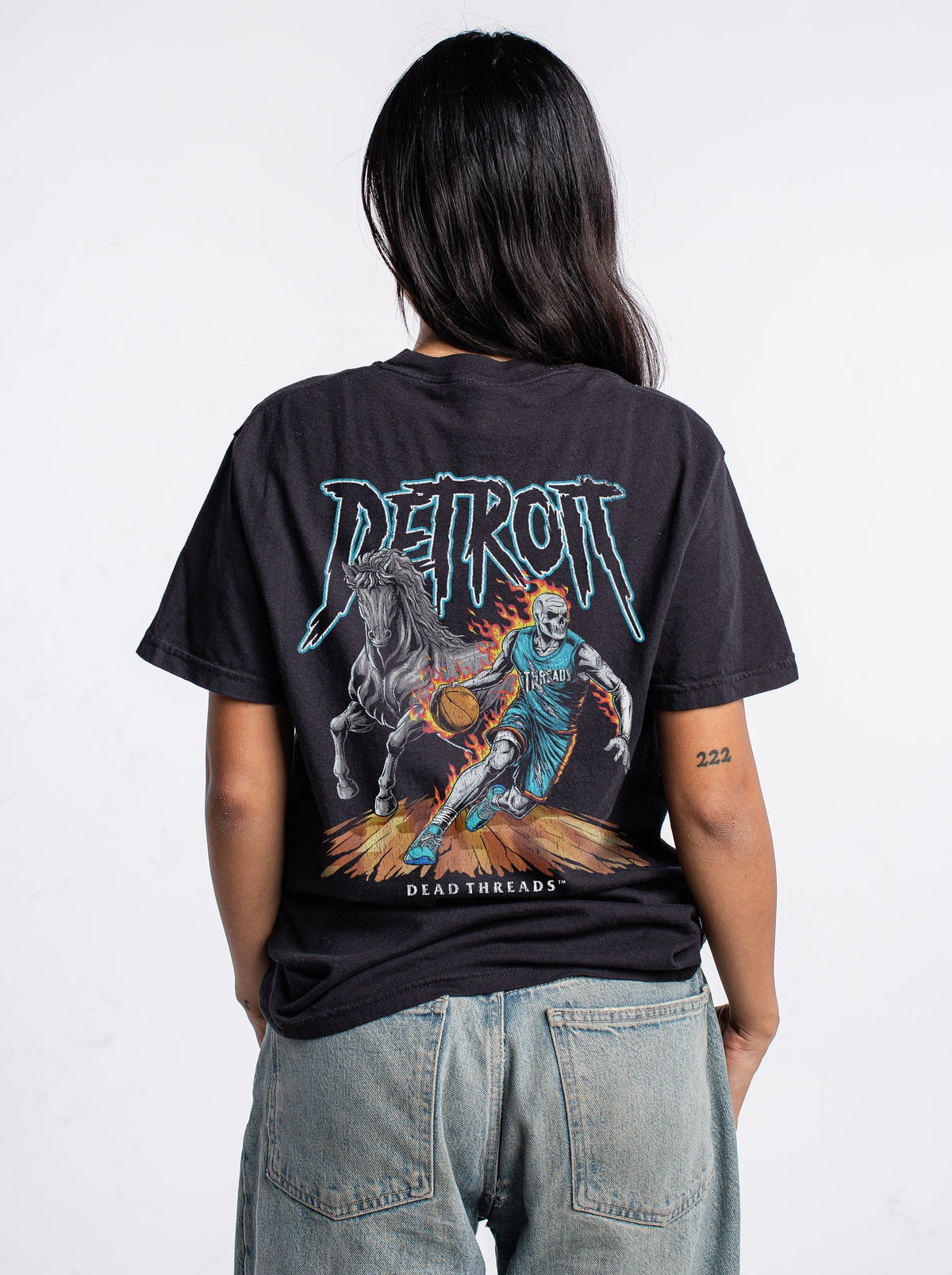 DETROIT BASKETBALL v2 - “3 SKULL” PREMIUM T-SHIRT product image 6