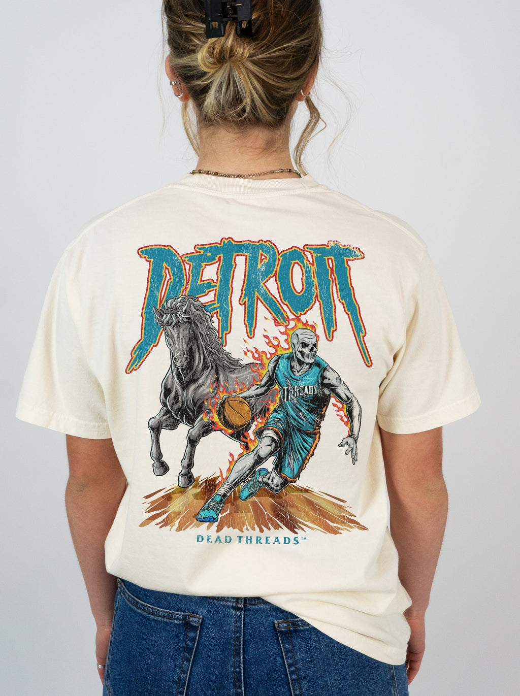 DETROIT BASKETBALL v2 - “3 SKULL” PREMIUM T-SHIRT product image 12