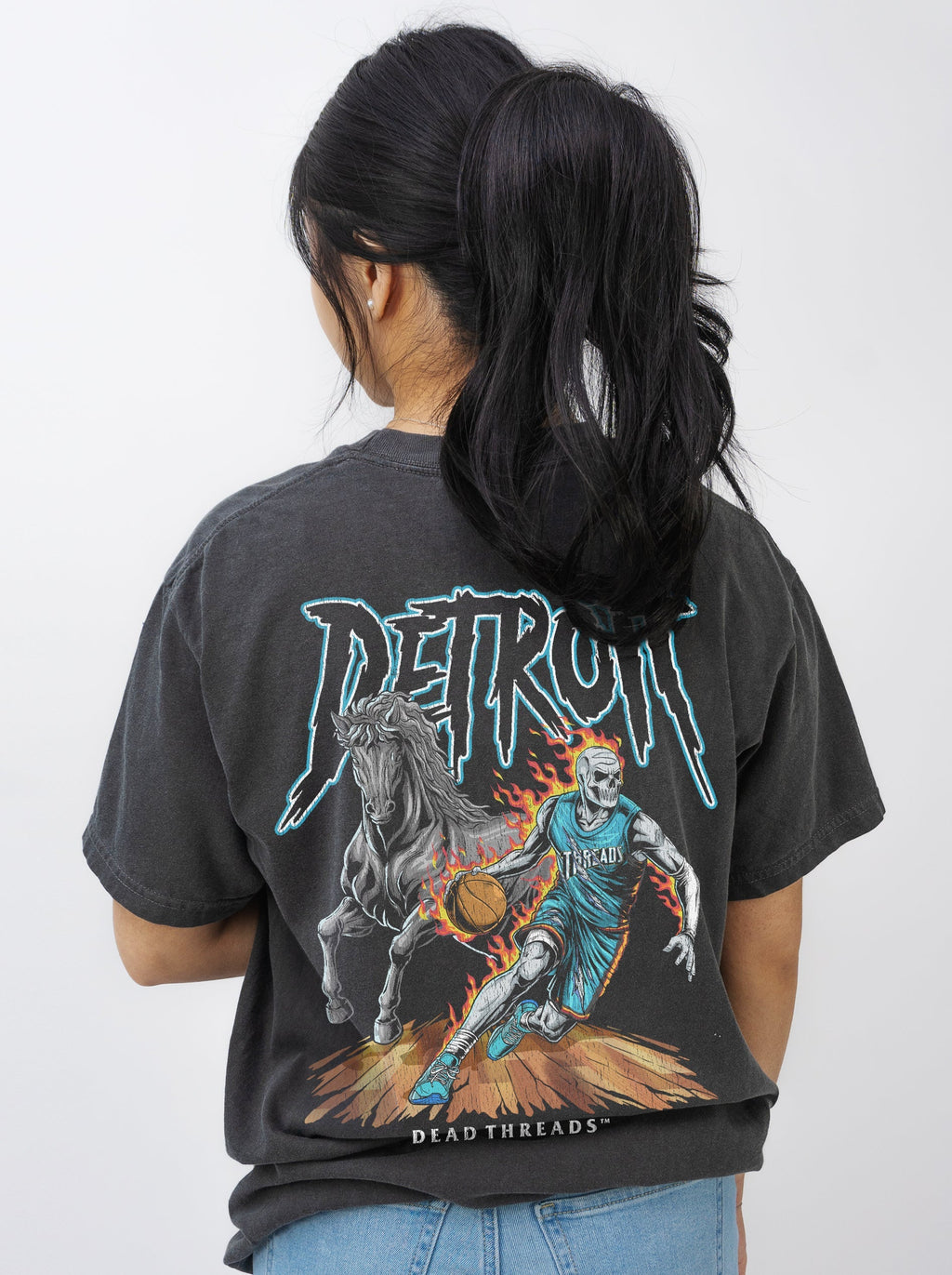 DETROIT BASKETBALL v2 - “3 SKULL” PREMIUM T-SHIRT product image 4