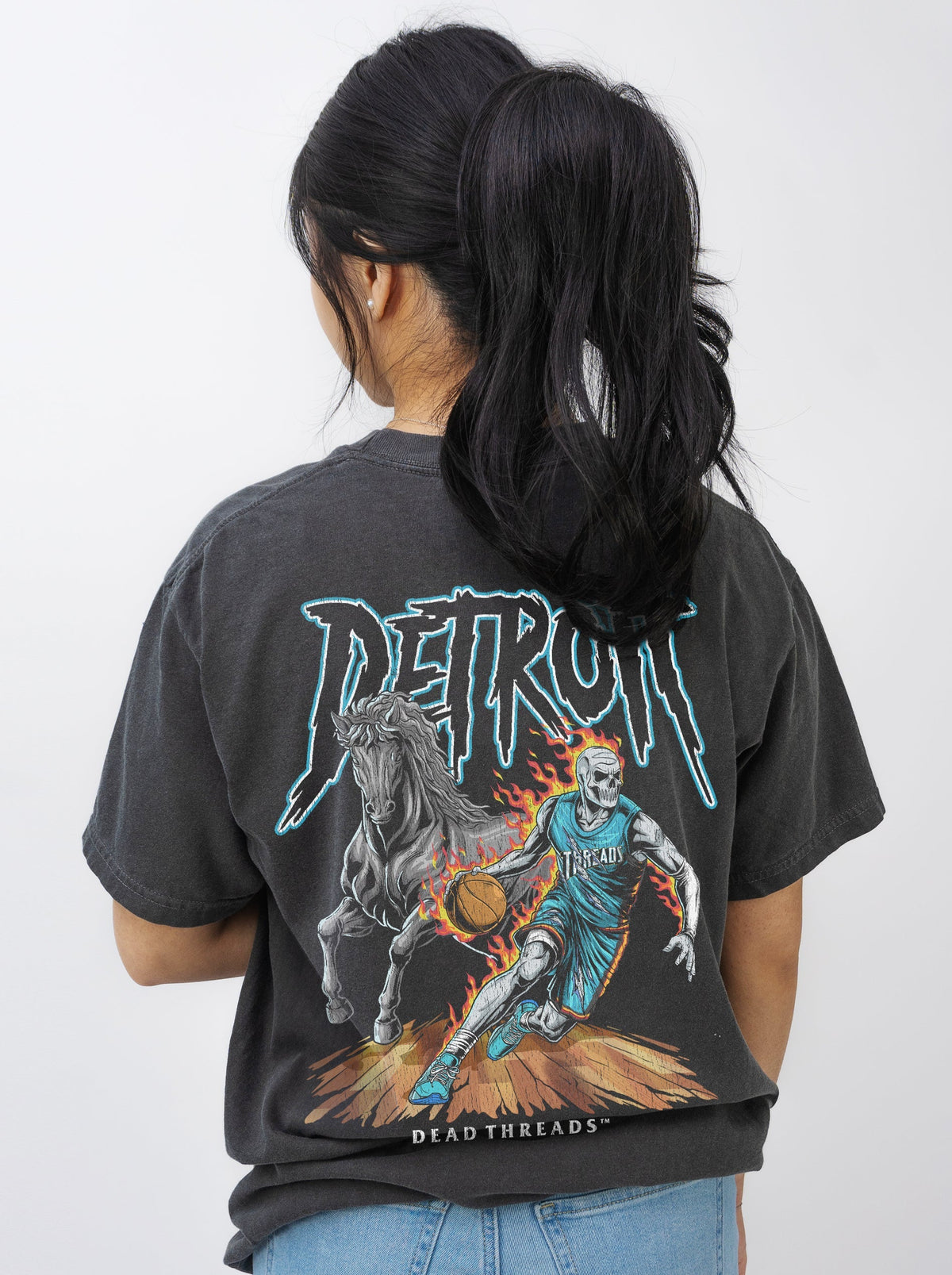 DETROIT BASKETBALL v2 - “3 SKULL” PREMIUM T-SHIRT product image 4