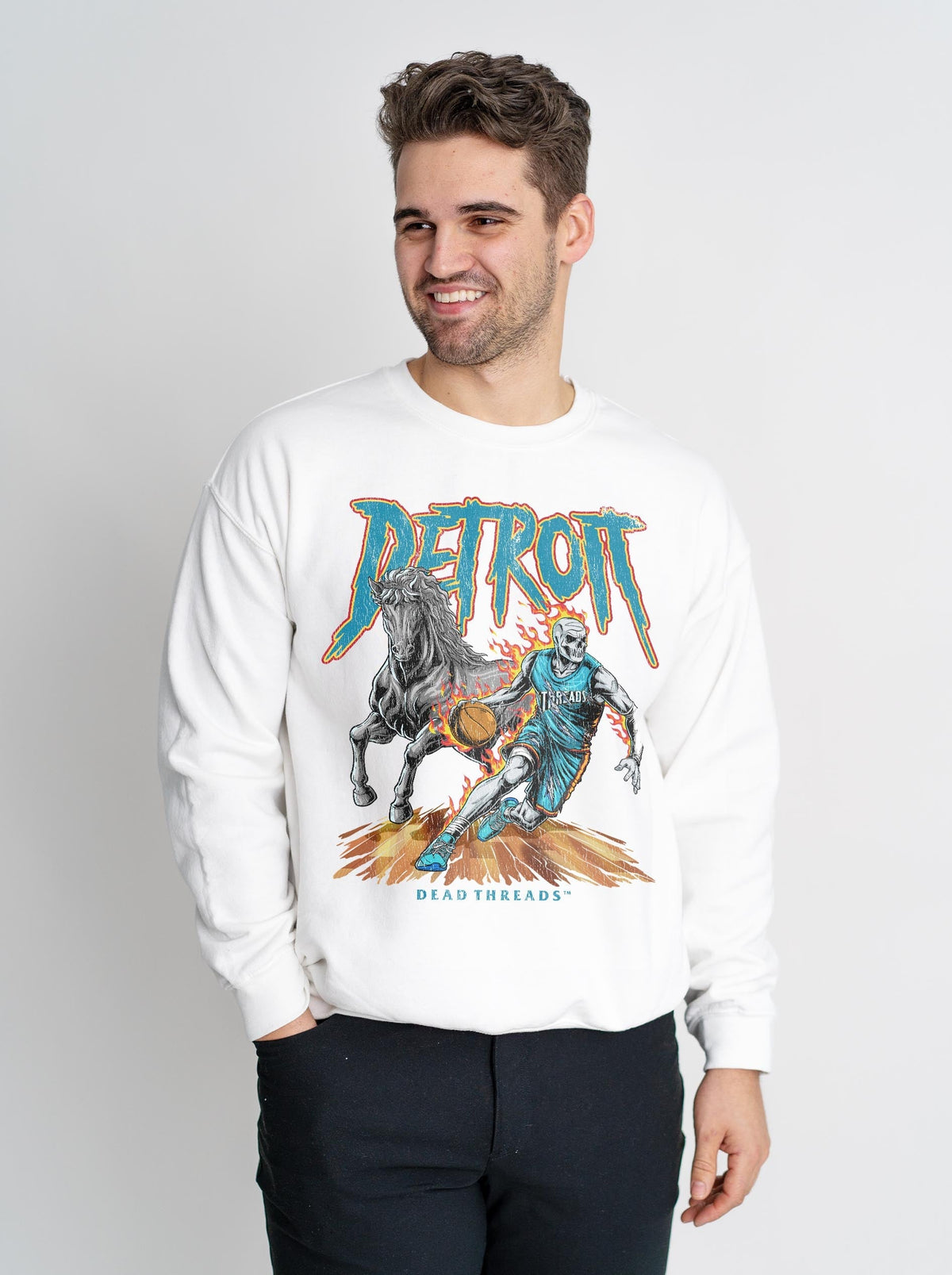 DETROIT BASKETBALL v2 CREWNECK SWEATSHIRT product image 4