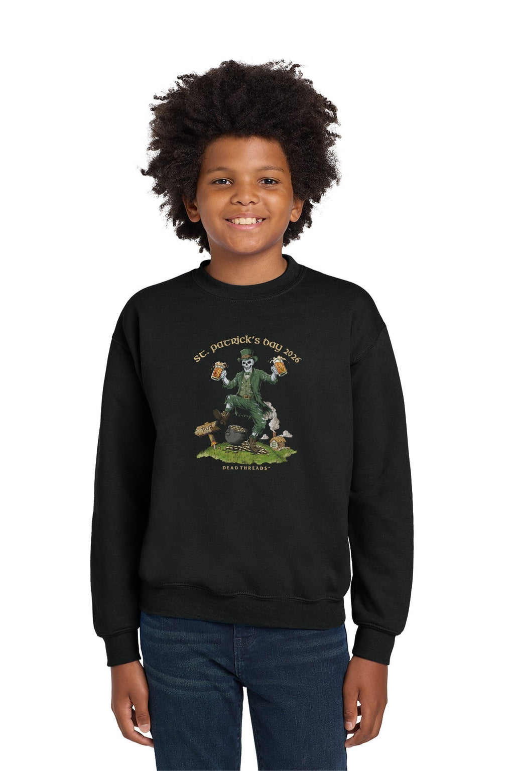 FINAL FORTUNE (St. Patrick’s Day) KIDS CREWNECK SWEATSHIRT product image 2