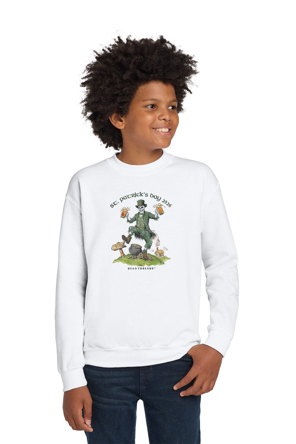 FINAL FORTUNE (St. Patrick’s Day) KIDS CREWNECK SWEATSHIRT product image 4