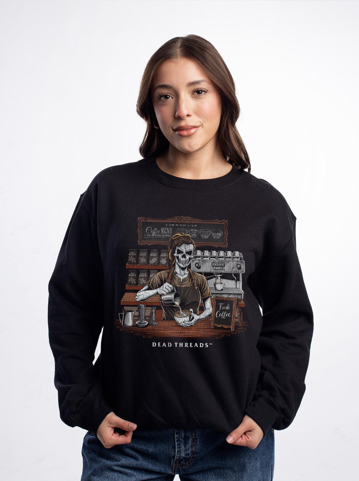 GROUNDS FOR DEATH (FEMALE) CREWNECK SWEATSHIRT product image 2