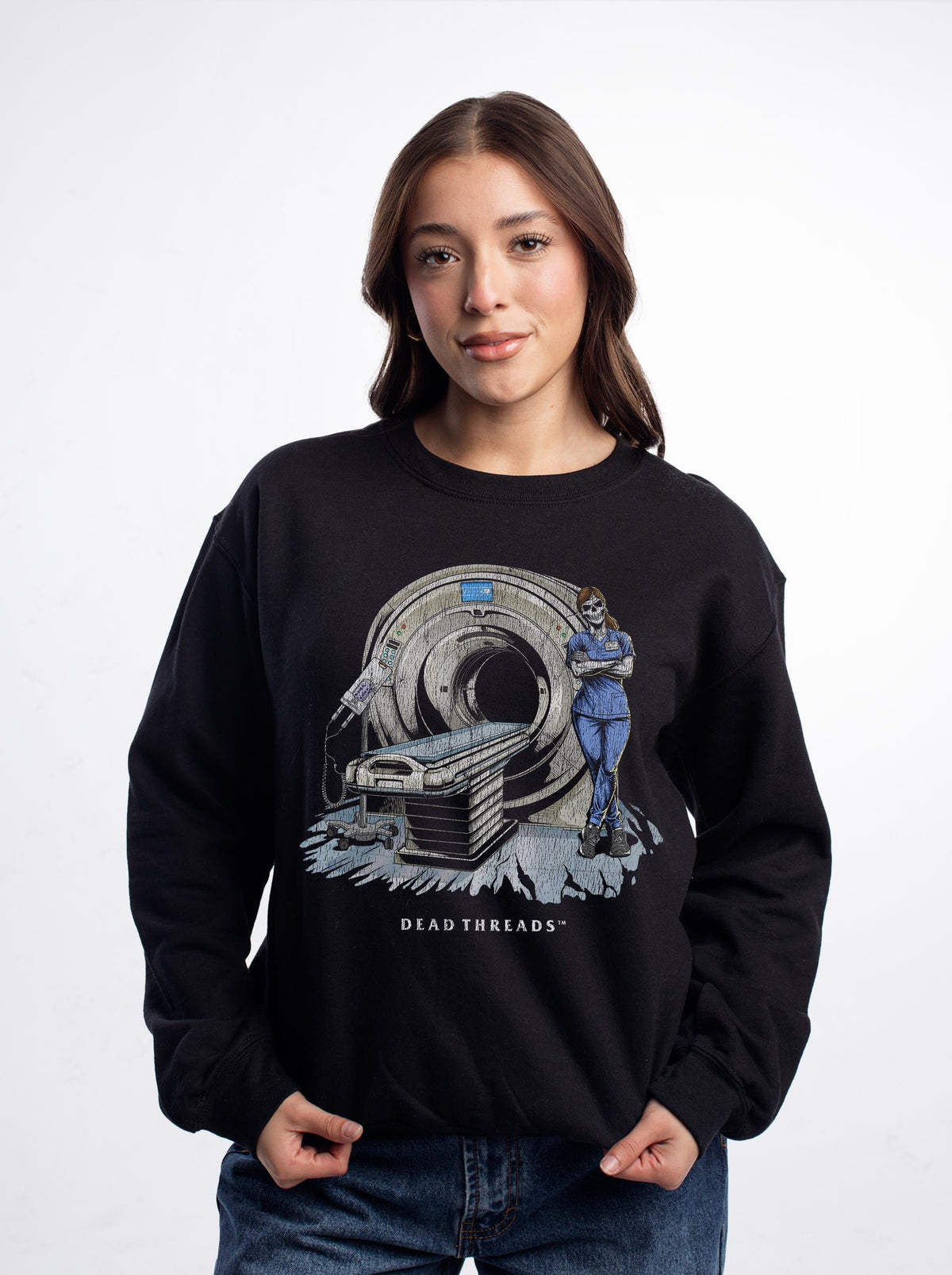 RADIATION REAPER (CT, FEMALE) CREWNECK SWEATSHIRT product image 2