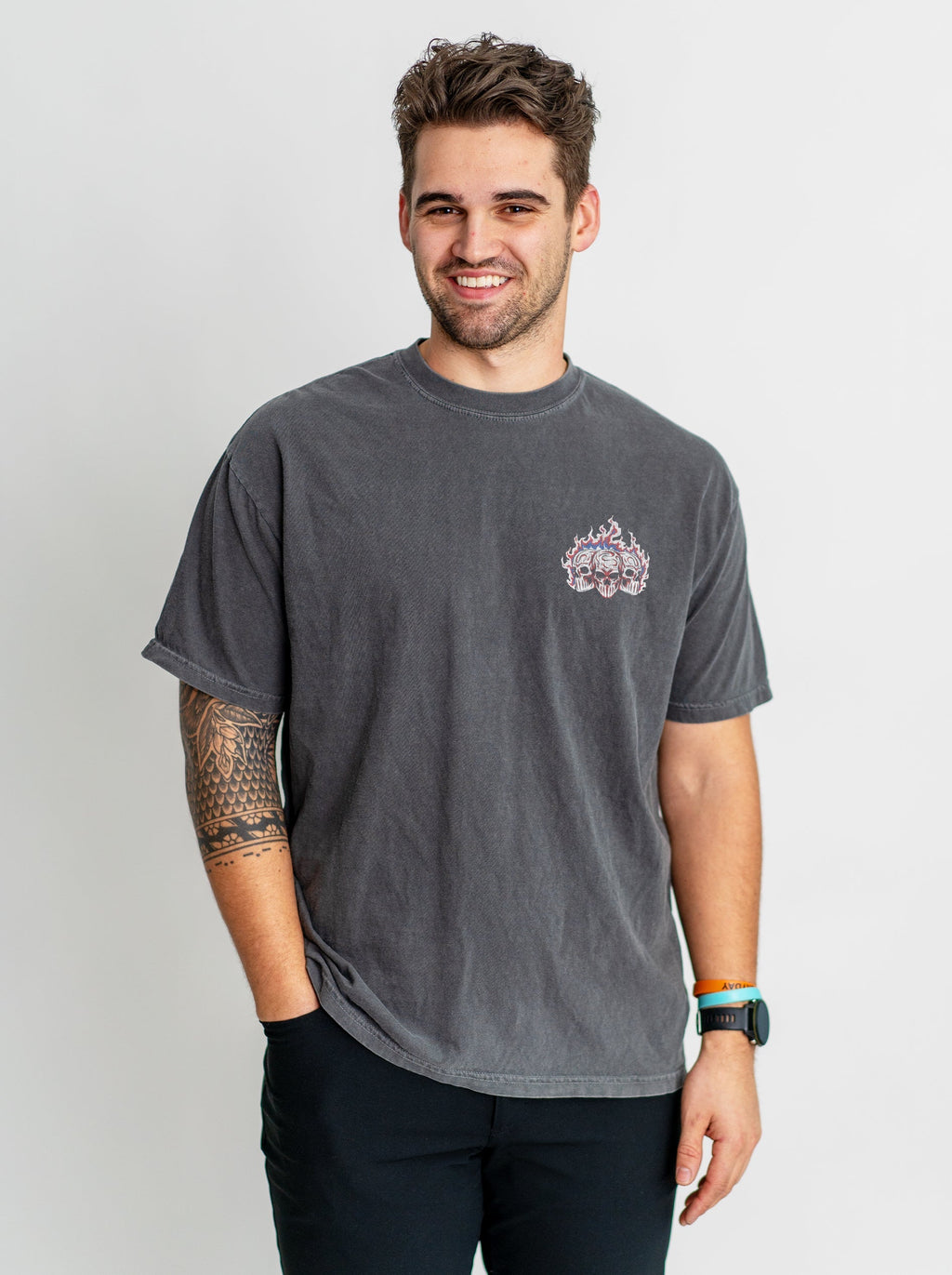 USA BASEBALL - “3 SKULL” PREMIUM T-SHIRT product image 2
