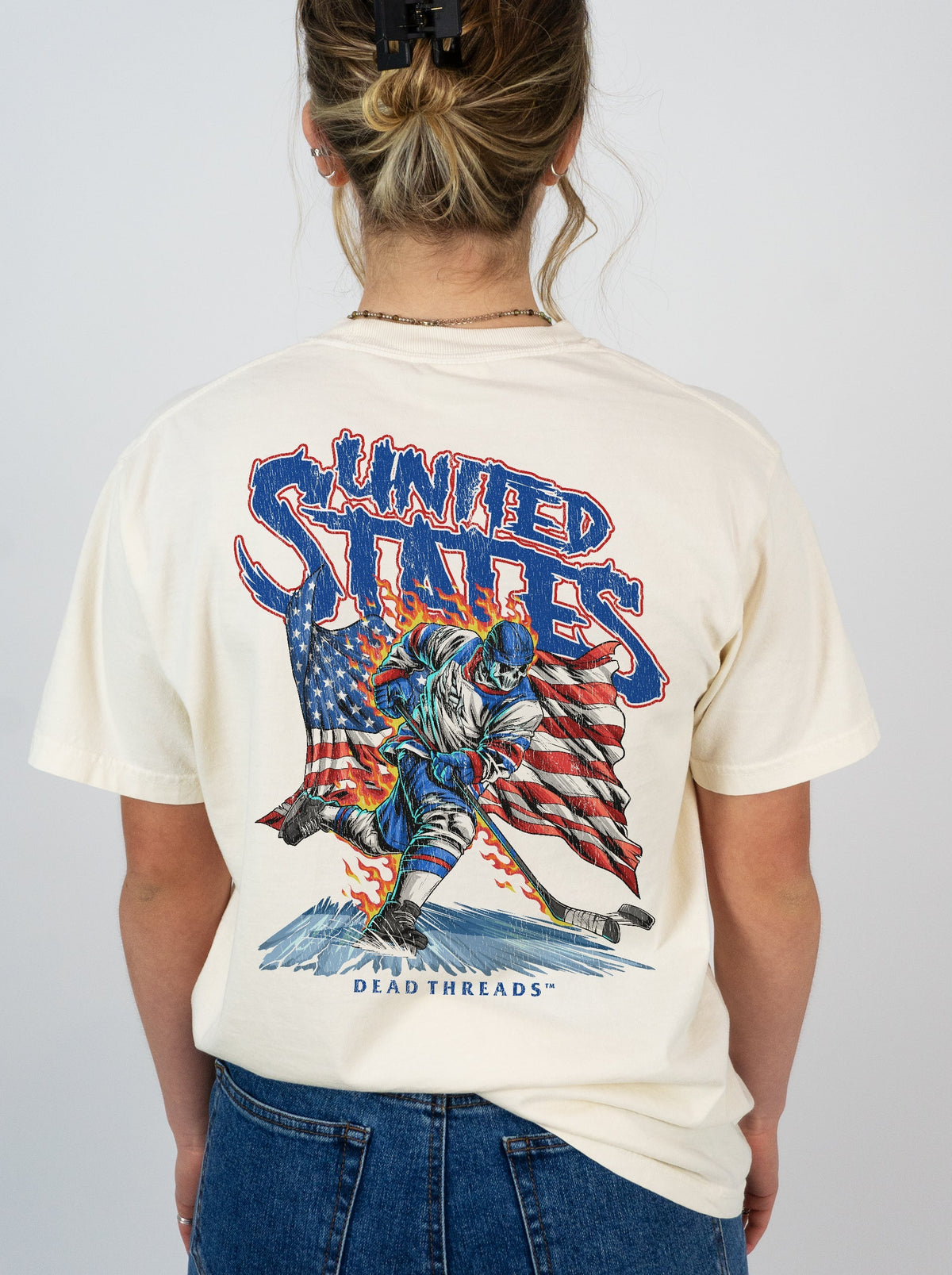USA HOCKEY v1 - “3 SKULL” PREMIUM T-SHIRT (LIMITED) product image 12