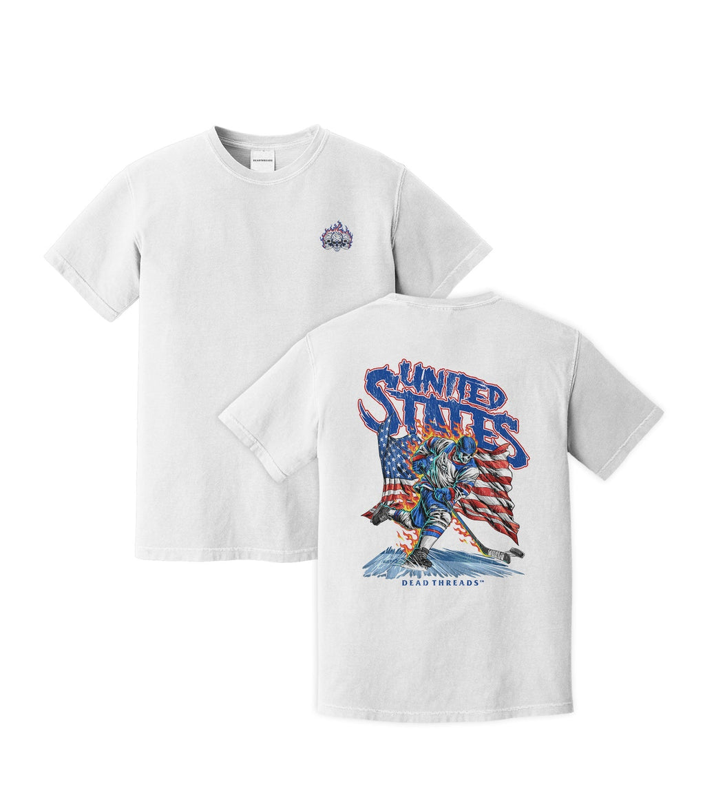 USA HOCKEY v1 - “3 SKULL” PREMIUM T-SHIRT (LIMITED) product image 1