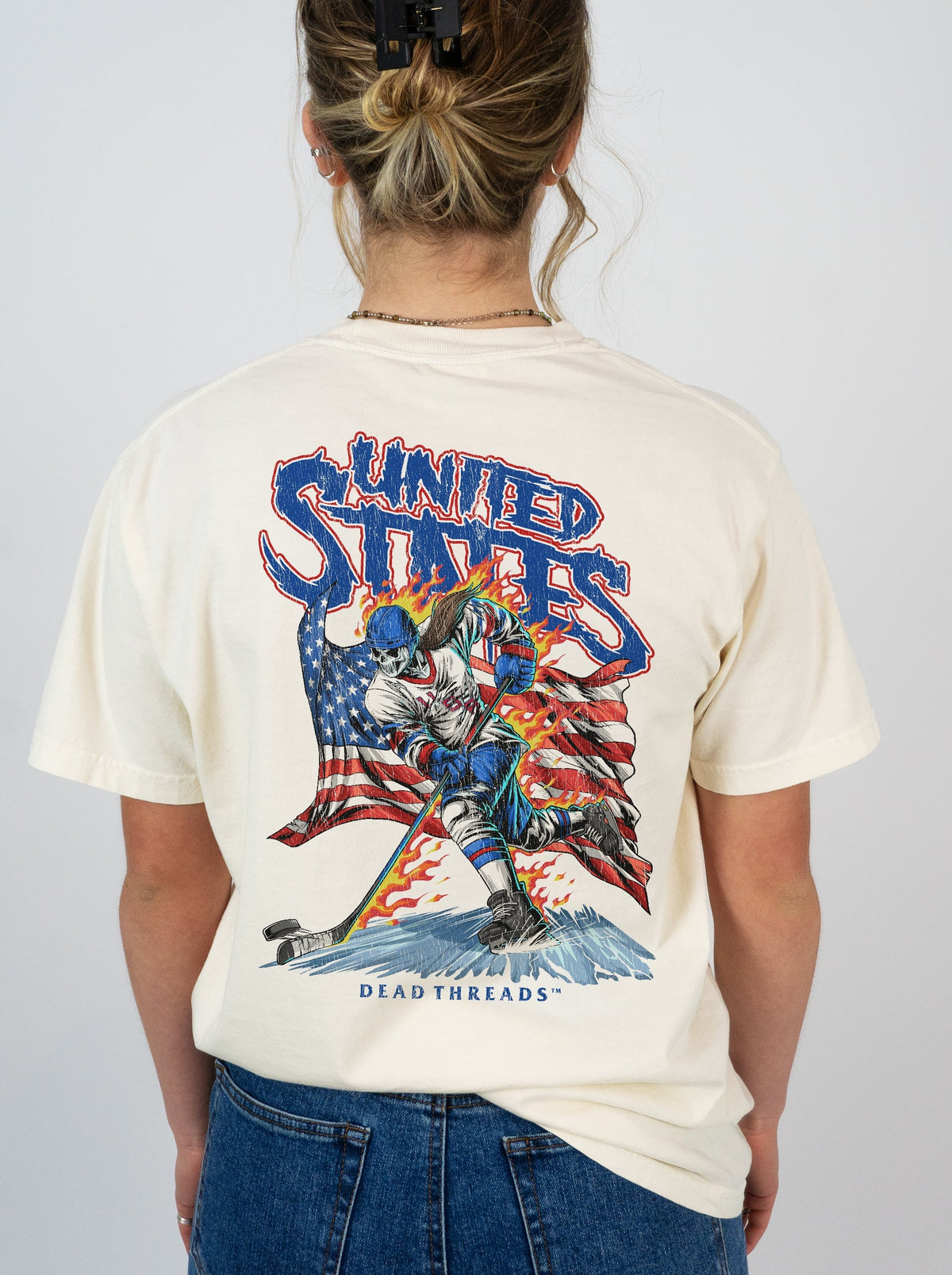 USA HOCKEY v1 (WOMEN) - “3 SKULL” PREMIUM T-SHIRT product image 12