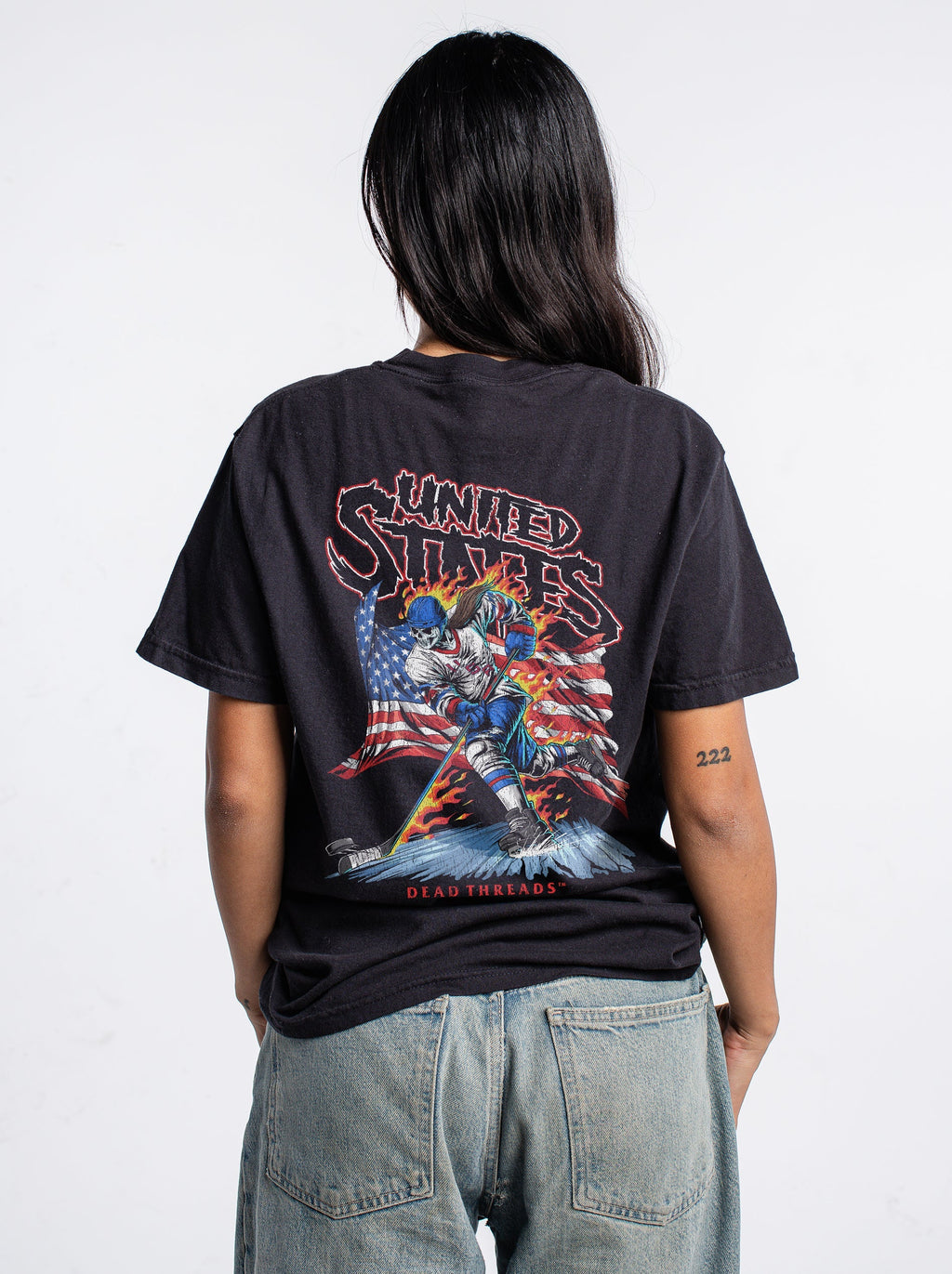 USA HOCKEY v1 (WOMEN) - “3 SKULL” PREMIUM T-SHIRT product image 9