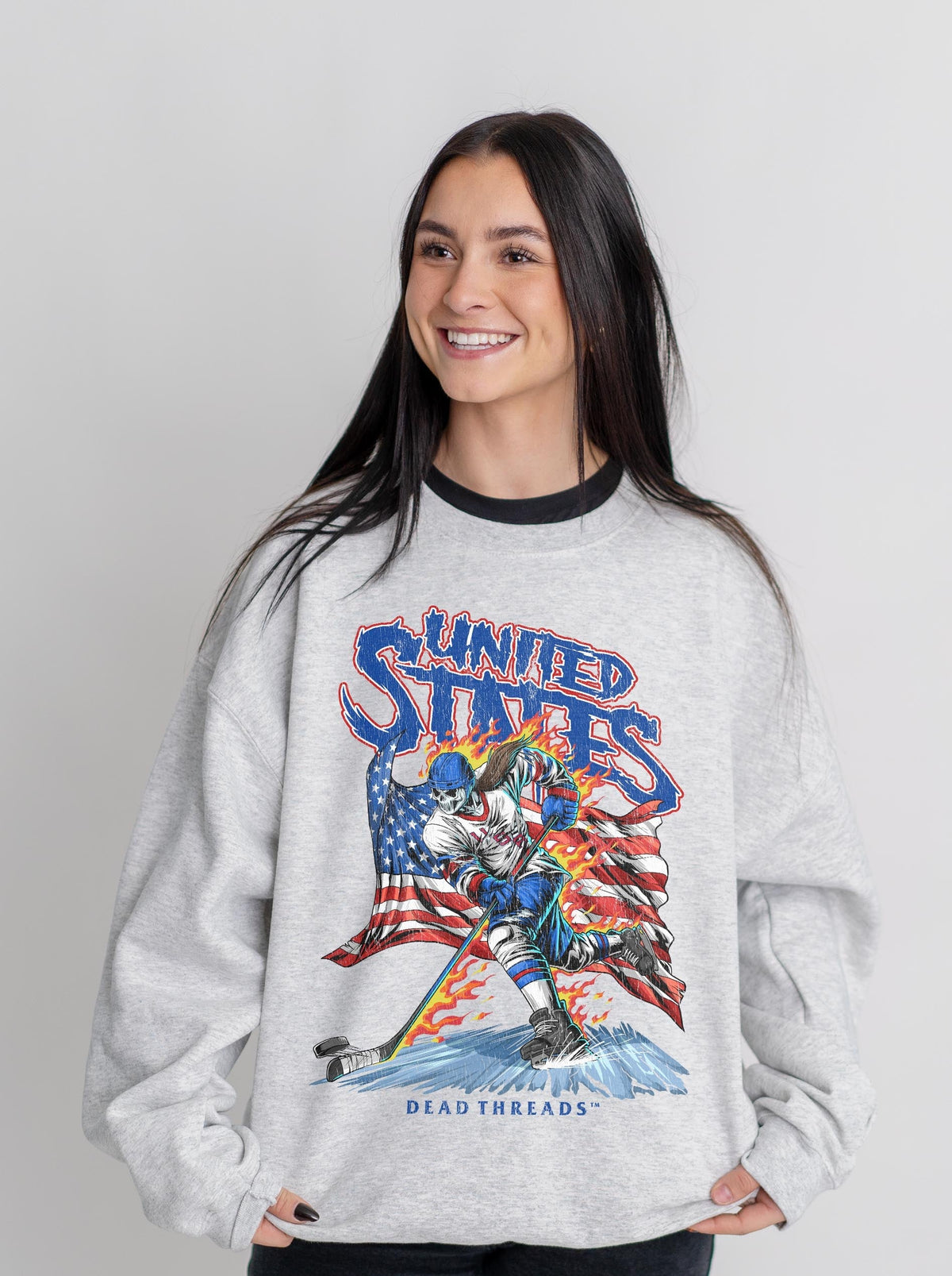 USA HOCKEY v1 (WOMEN) CREWNECK SWEATSHIRT product image 2