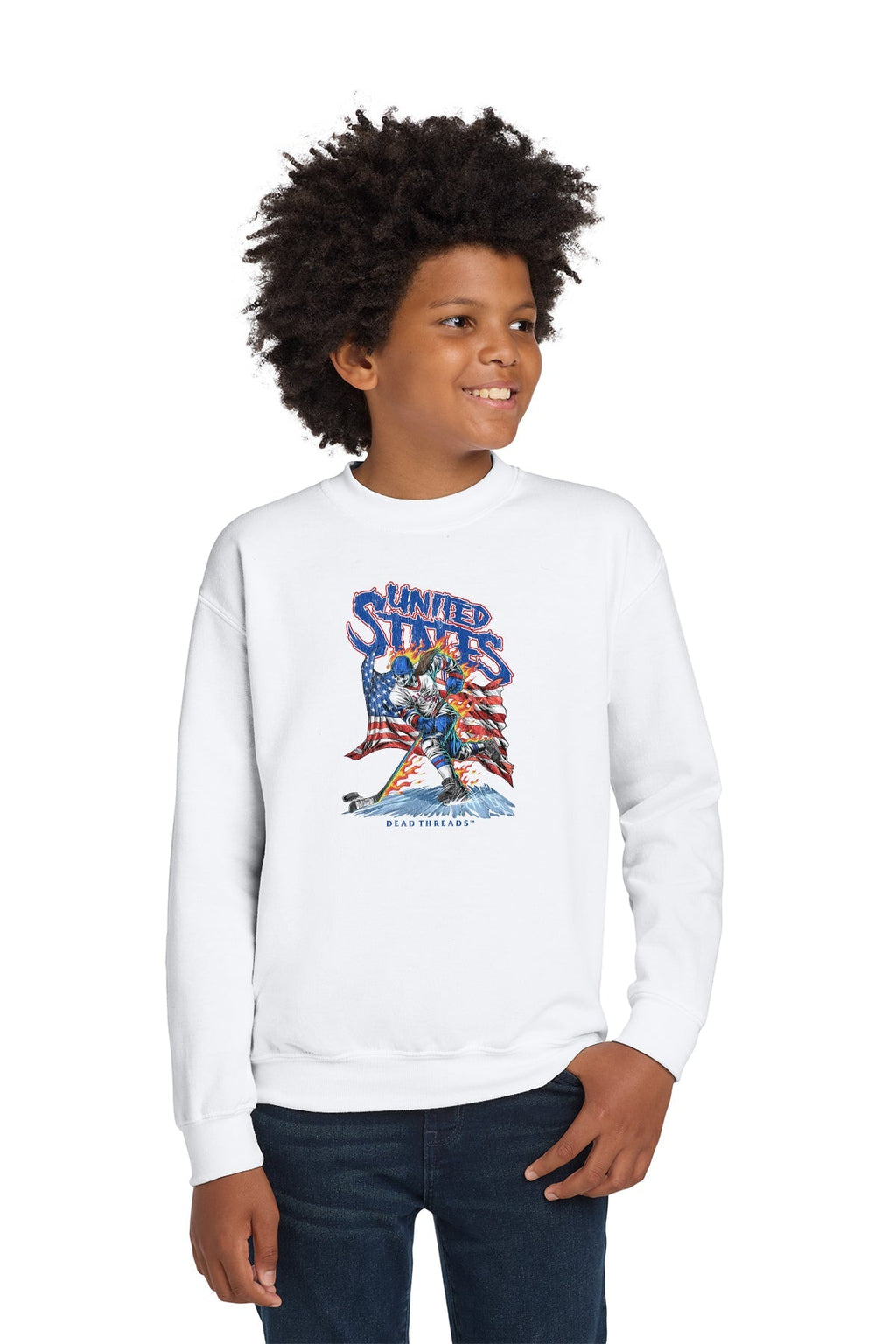 USA HOCKEY v1 (WOMEN) KIDS CREWNECK SWEATSHIRT product image 4