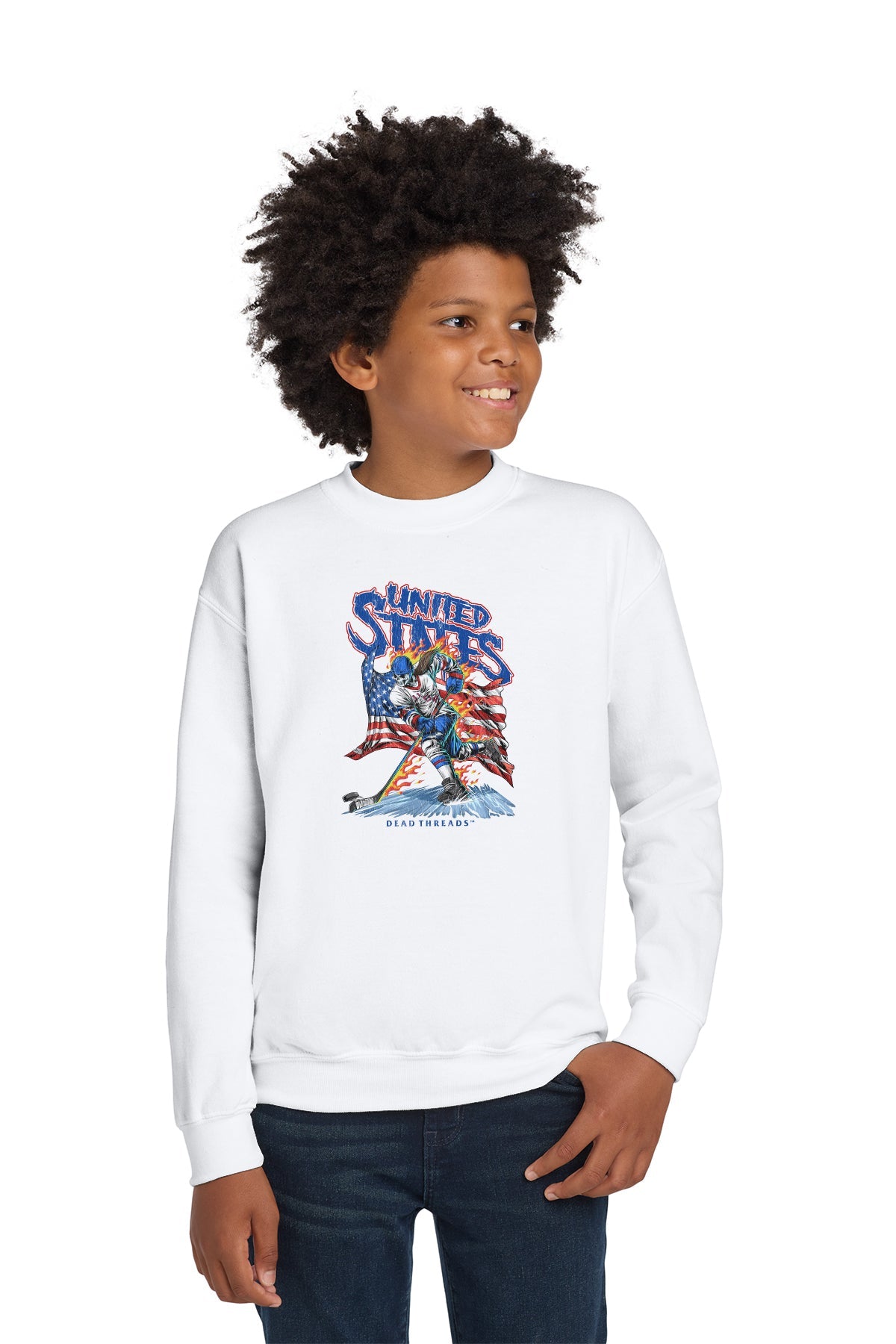 USA HOCKEY v1 (WOMEN) KIDS CREWNECK SWEATSHIRT product image 4